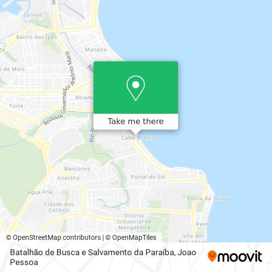 Batalhão de Busca e Salvamento da Paraíba map