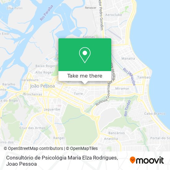 Consultório de Psicológia Maria Elza Rodrígues map
