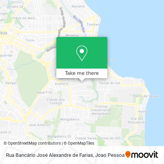 Mapa Rua Bancário José Alexandre de Farias