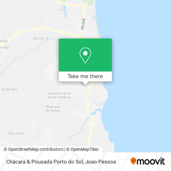Chácara & Pousada Porto do Sol map