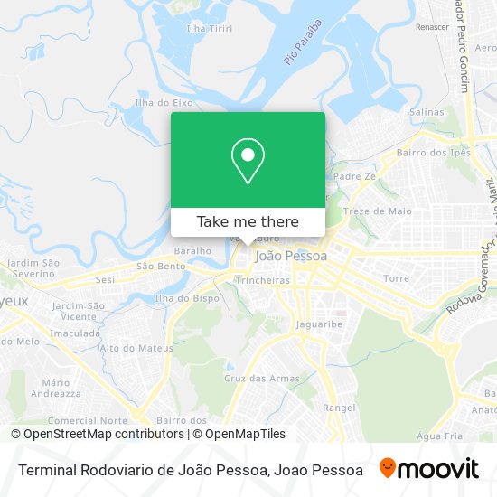 Terminal Rodoviario de João Pessoa map
