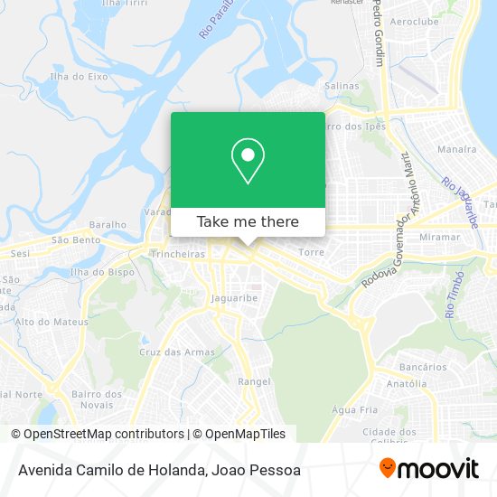 Mapa Avenida Camilo de Holanda