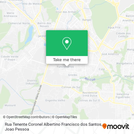 Rua Tenente Coronel Albertino Francisco dos Santos map