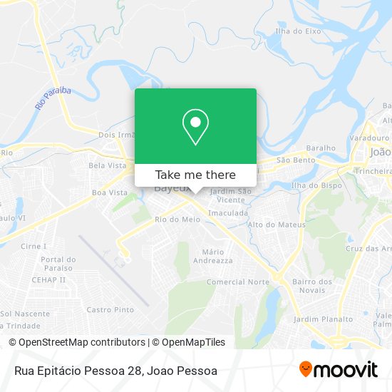 Mapa Rua Epitácio Pessoa 28