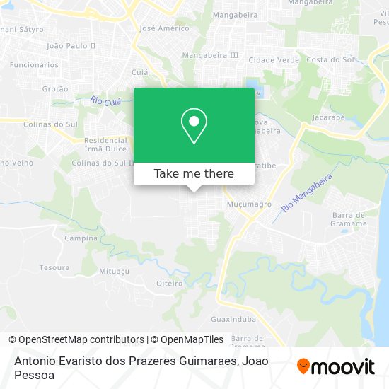 Antonio Evaristo dos Prazeres Guimaraes map