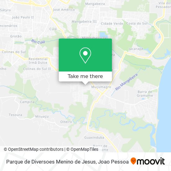 Parque de Diversoes Menino de Jesus map