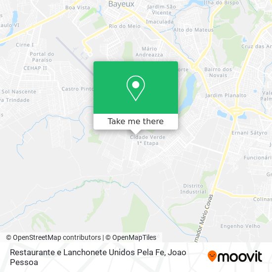Restaurante e Lanchonete Unidos Pela Fe map