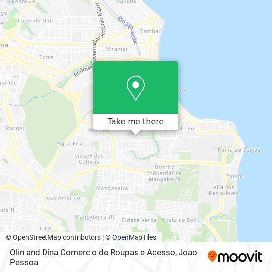 Olin and Dina Comercio de Roupas e Acesso map