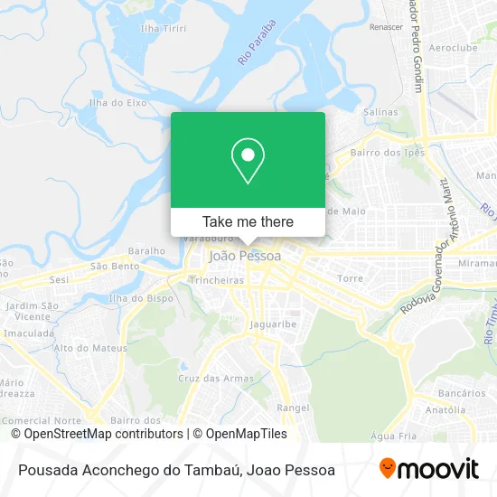 Pousada Aconchego do Tambaú map