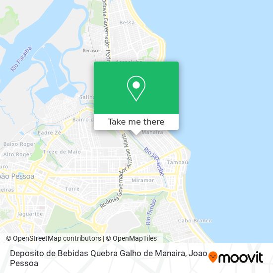 Deposito de Bebidas Quebra Galho de Manaira map