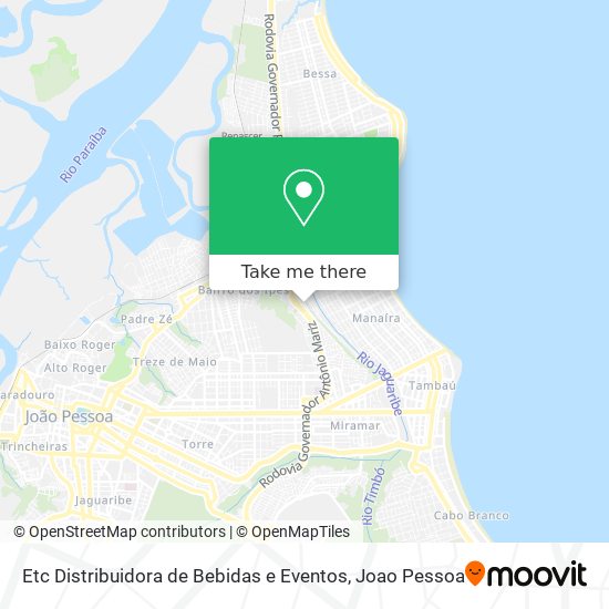 Etc Distribuidora de Bebidas e Eventos map