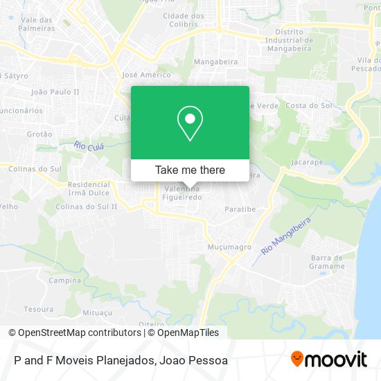 Mapa P and F Moveis Planejados