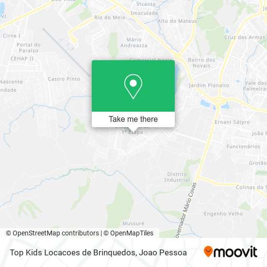 Top Kids Locacoes de Brinquedos map