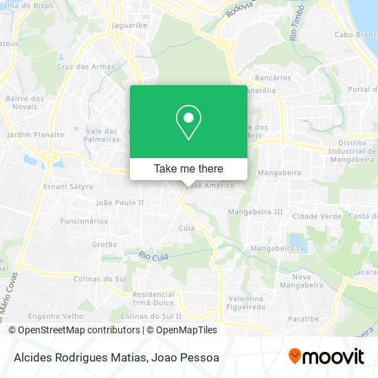 Alcides Rodrigues Matias map