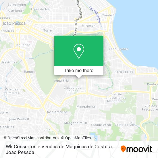 Wk Consertos e Vendas de Maquinas de Costura map