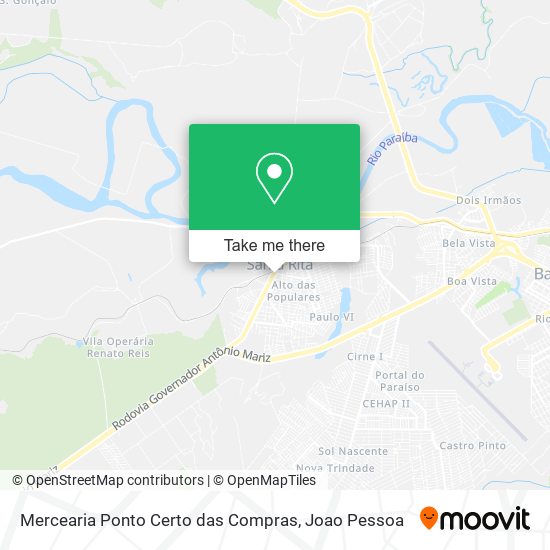 Mapa Mercearia Ponto Certo das Compras