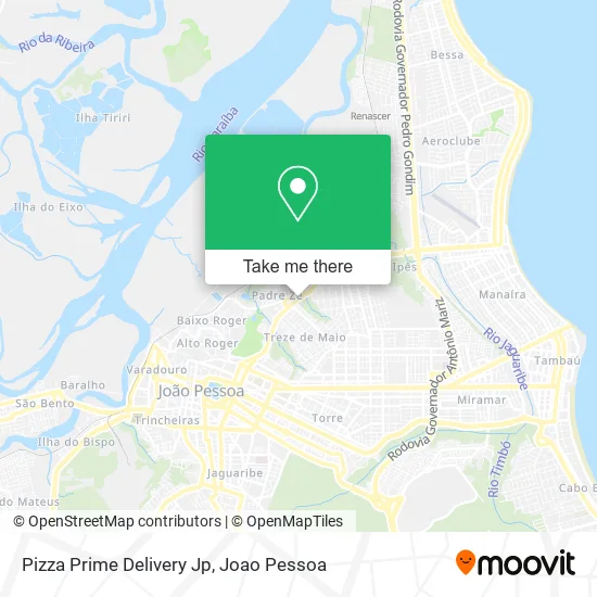 Pizza Prime Delivery Jp map