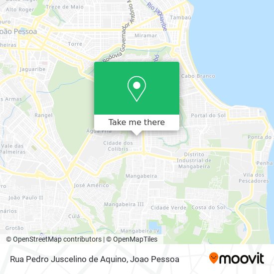 Mapa Rua Pedro Juscelino de Aquino