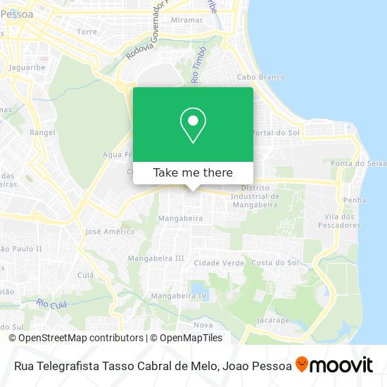 Rua Telegrafista Tasso Cabral de Melo map