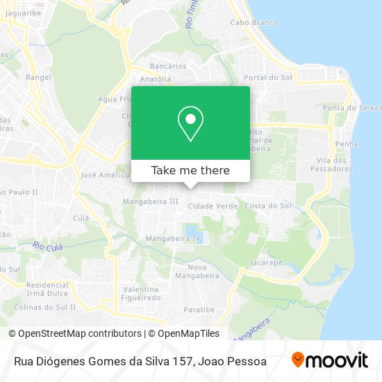 Mapa Rua Diógenes Gomes da Silva 157