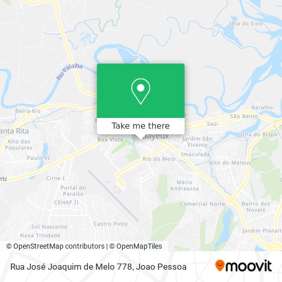 Rua José Joaquim de Melo 778 map