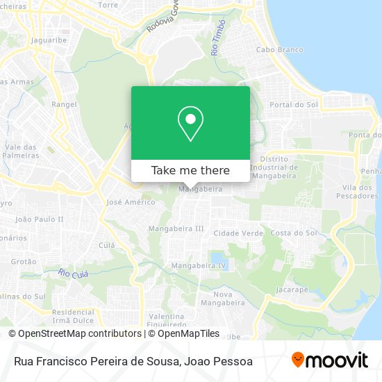 Mapa Rua Francisco Pereira de Sousa