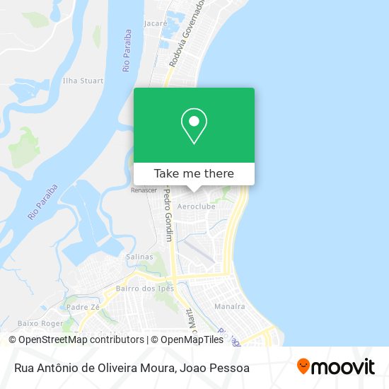 Mapa Rua Antônio de Oliveira Moura