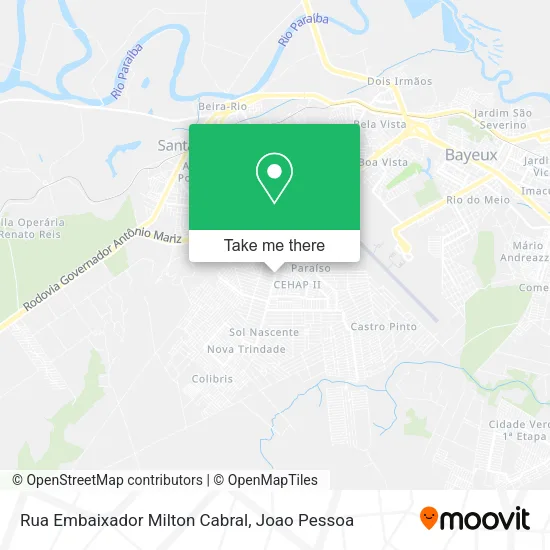 Rua Embaixador Milton Cabral map
