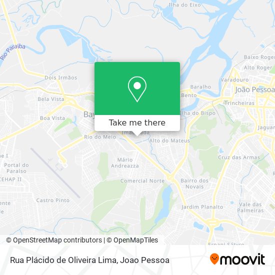 Mapa Rua Plácido de Oliveira Lima