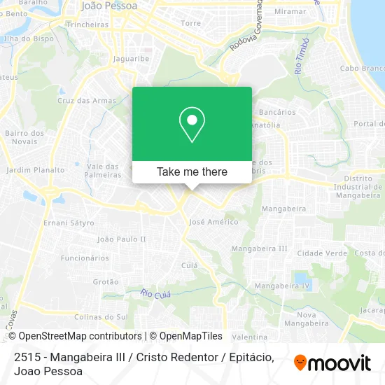 2515 - Mangabeira III / Cristo Redentor / Epitácio map