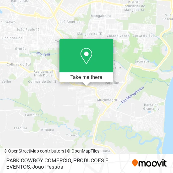 PARK COWBOY COMERCIO, PRODUCOES E EVENTOS map