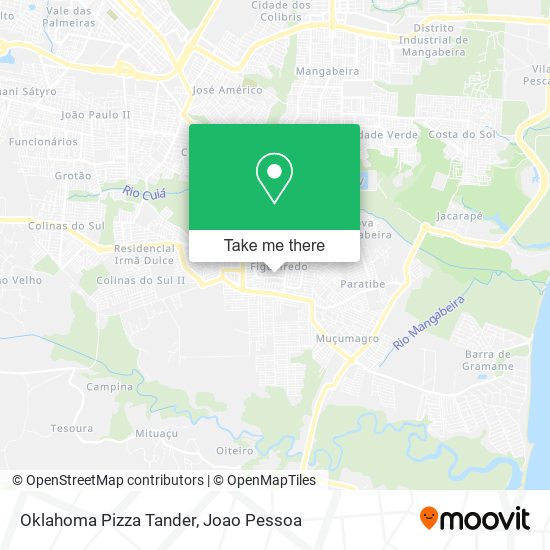 Mapa Oklahoma Pizza Tander