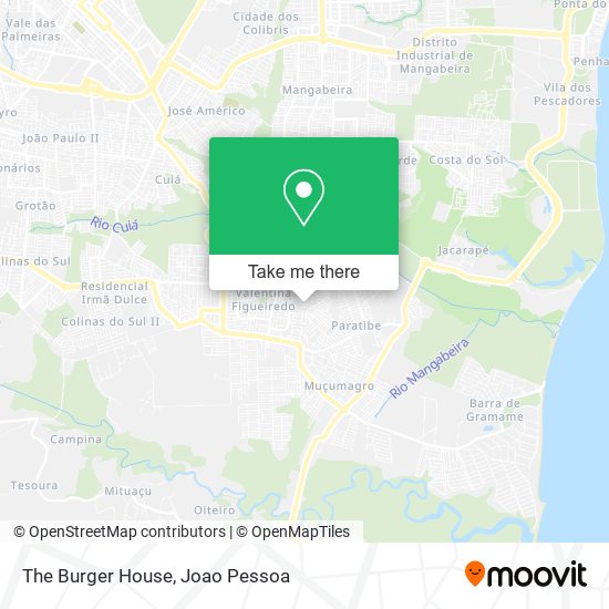 The Burger House map