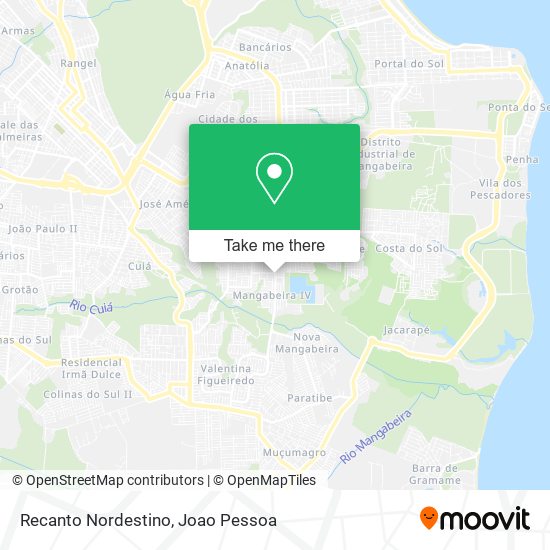 Recanto Nordestino map