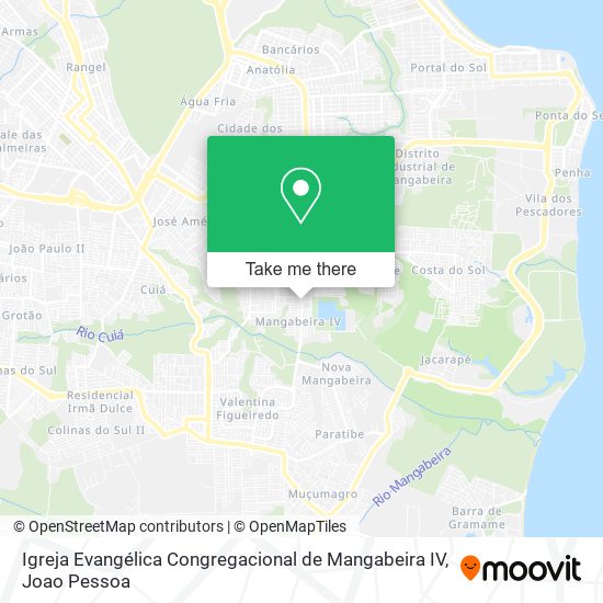 Mapa Igreja Evangélica Congregacional de Mangabeira IV