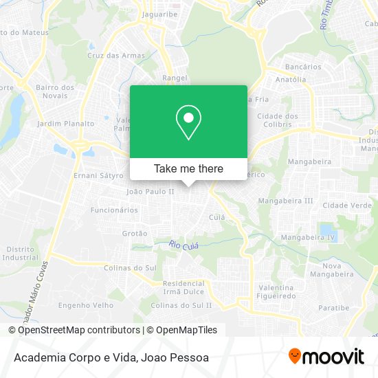 Academia Corpo e Vida map