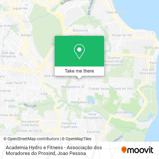 Mapa Academia Hydro e Fitness - Associação dos Moradores do Prosind