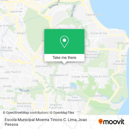 Mapa Escola Municipal Moema Tinoco C. Lima