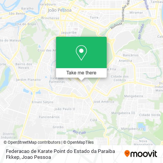Federacao de Karate Point do Estado da Paraiba Fkkep map