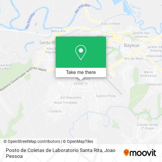 Posto de Coletas de Laboratorio Santa Rita map