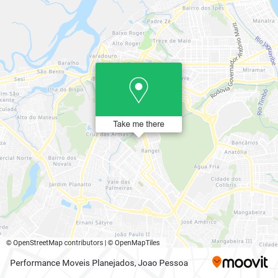 Mapa Performance Moveis Planejados