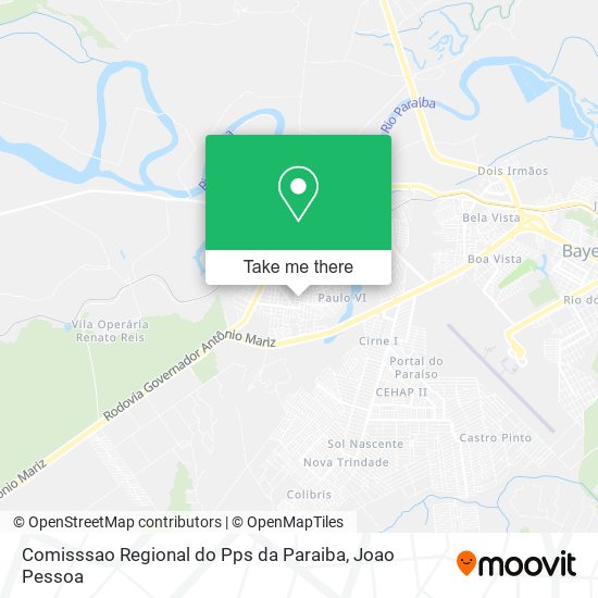 Mapa Comisssao Regional do Pps da Paraiba