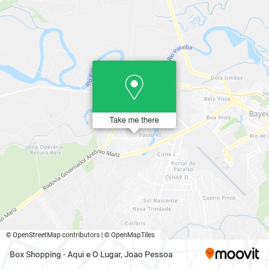 Mapa Box Shopping - Aqui e O Lugar