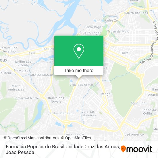 Farmácia Popular do Brasil Unidade Cruz das Armas map