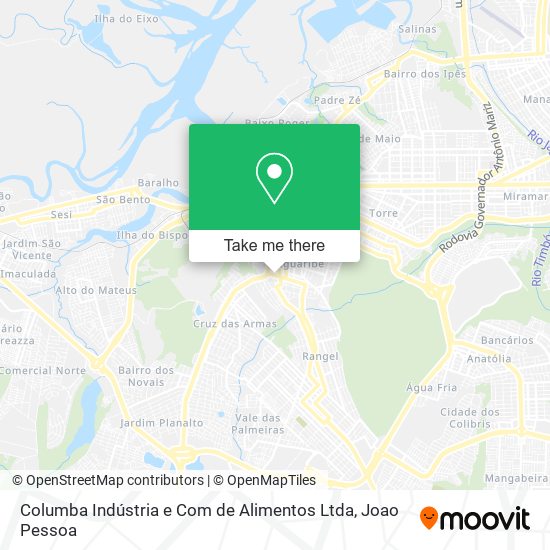 Columba Indústria e Com de Alimentos Ltda map