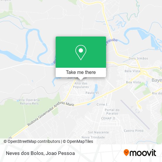 Mapa Neves dos Bolos