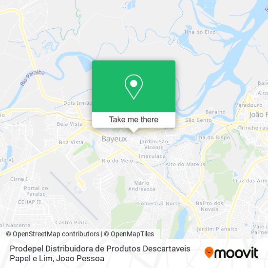 Prodepel Distribuidora de Produtos Descartaveis Papel e Lim map