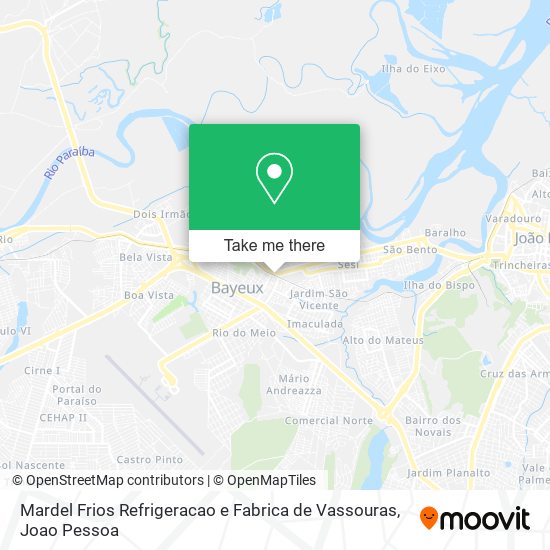 Mapa Mardel Frios Refrigeracao e Fabrica de Vassouras