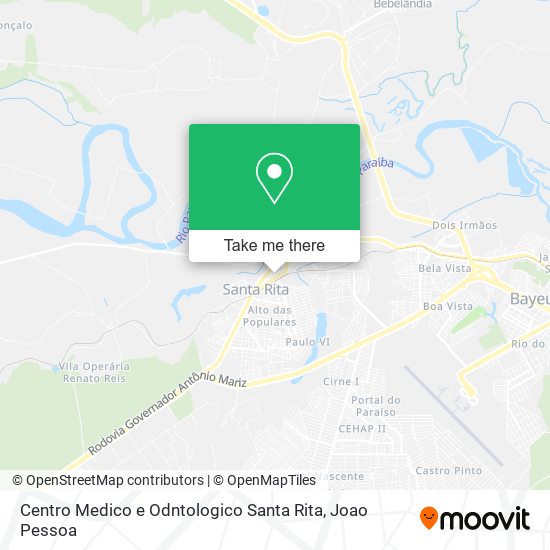 Mapa Centro Medico e Odntologico Santa Rita