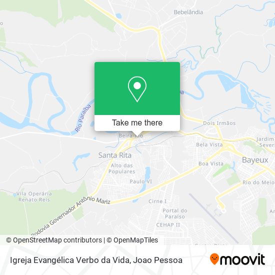 Igreja Evangélica Verbo da Vida map